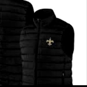 New Orleans Saints Sleeveless Puffer Vest Jacket Winter Coat NWT